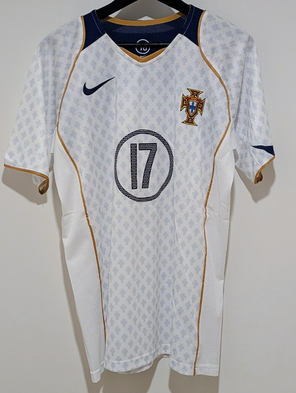 Portugal Cristiano Ronaldo Retro Jersey 2004 Away White